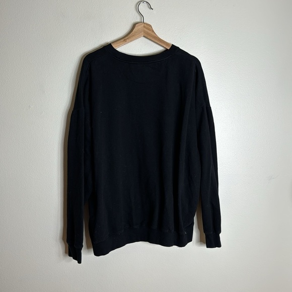 Vintage 90s Timber Wolf Wildlife Black Sweatshirt 2XLarge Graphic Wolf Pullover - Picture 8 of 9